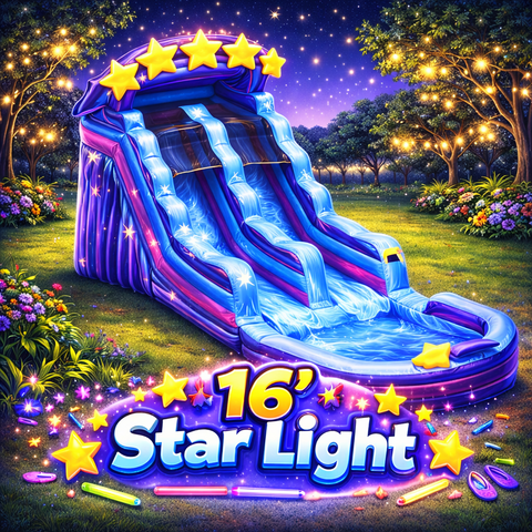 16' Star Light Inflatable Water Slide Rental w/ Splash Pool