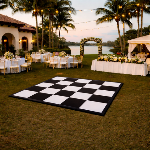 Dance Floor Rental 15’ x 15’ Black and White Checkered