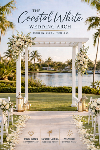 White Wedding Arch Rental