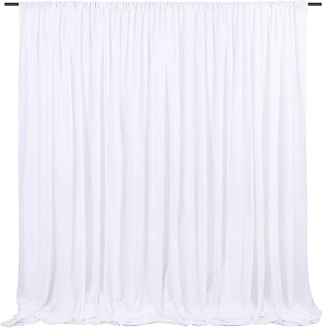  Pipe and Drape Curtain 3'H x 10'W (White)