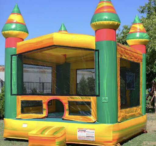 Fiesta Bounce House w/ Basketball Hoop Inside