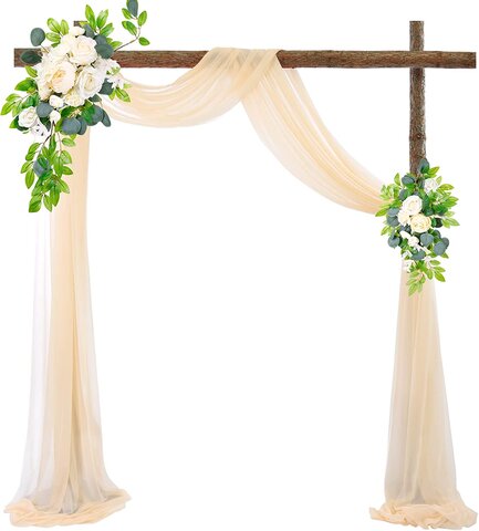 Ivory Sheer Drape (20' x 2.5')