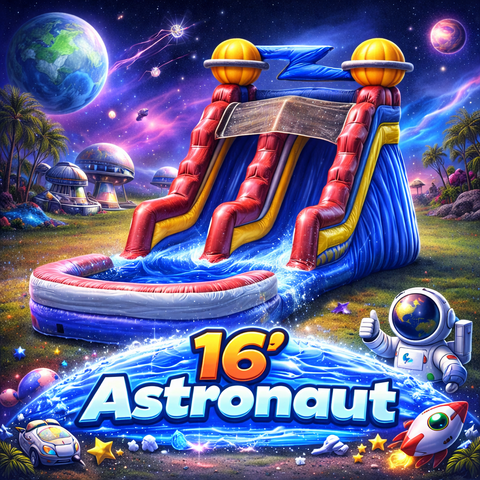 16' Astronaut Inflatable Water Slide Rental w/ Splash Pool