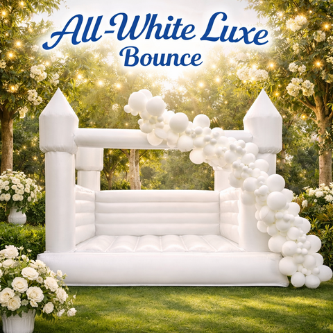 All-White Luxe White Bounce House Rental