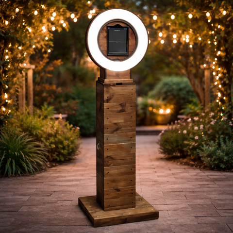Social Media Photo Booth w/ Unlimited Digital Photos (Rustic) 