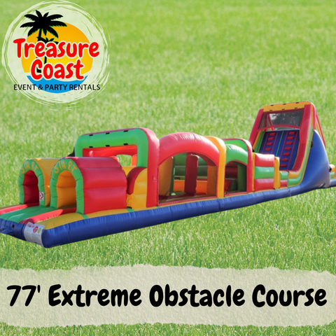77' Extreme Obstacle Course w/ Rock Climb Slide