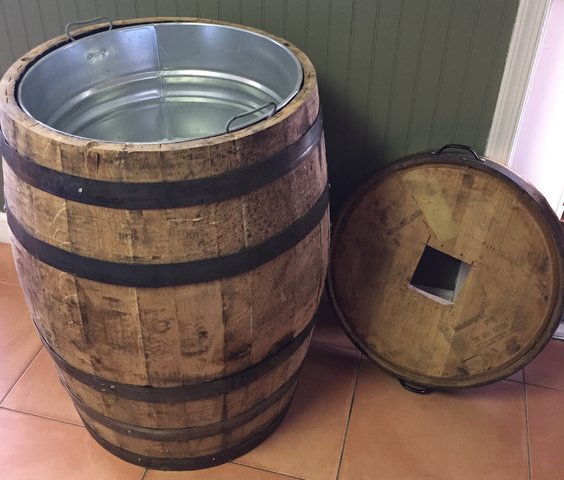 Rustic Whiskey Barrel / Drink Cooler