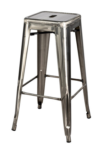 GunMetal Silver Hi Gloss Stool