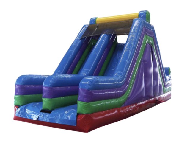 35 ft. Multi Color Dual Lane Rock Climb and Slide