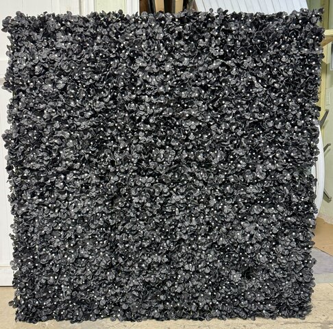 Black Hydrangea Flower Wall Backdrop (8'L x 8'H)