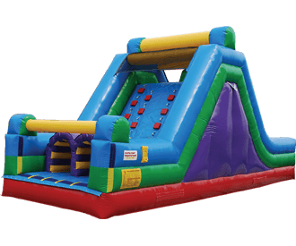 35 ft. Multi Color Dual Lane Rock Climb and Slide