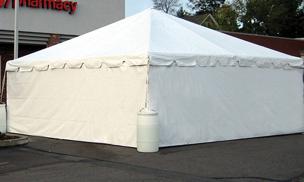 10' White Tent Sidewall