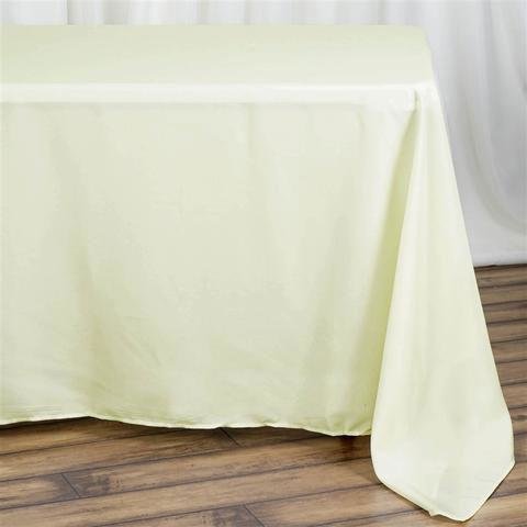 8' Table Linen (Ivory Taffeta)