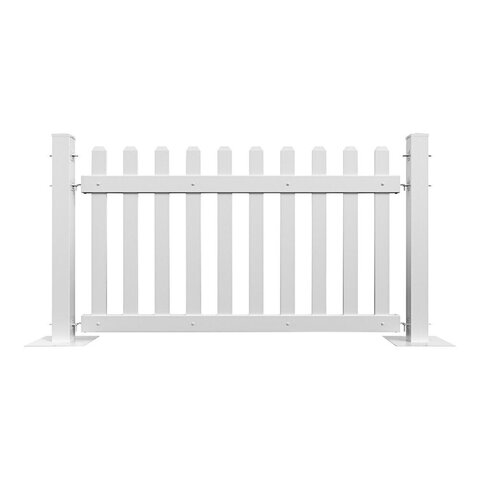 8' White Picket Fence Panel Rental