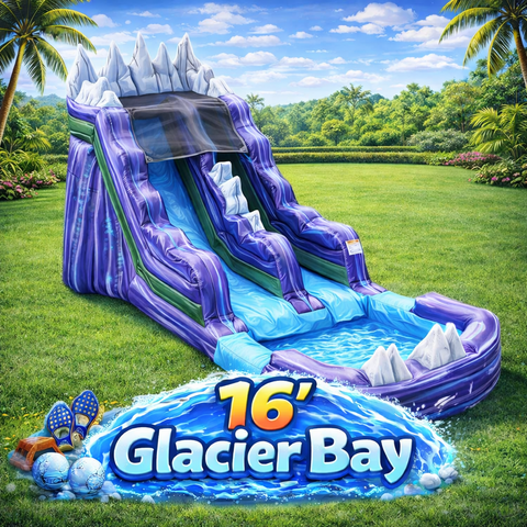 16' Glacier Bay Inflatable Water Slide Rental w/ Splash Pool