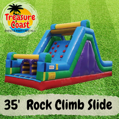 35' Dual Lane Rock Climb Slide