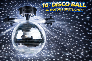 16' Disco Ball w/ Motor and Spotlight