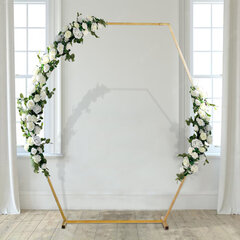 Hexagon Wedding Arch (Gold)(8')