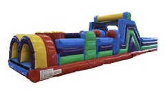 40' Dual Lane Obstacle Course(With Slide)