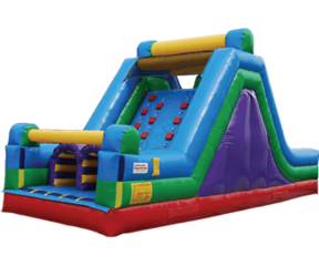 35 ft. Multi Color Dual Lane Rock Climb and Slide