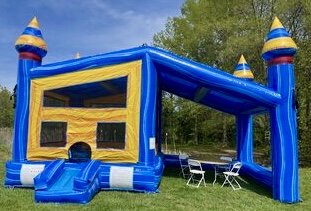 Bounce House Castle  2-in-1  w/ Basketball Hoop Inside