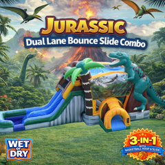 Jurassic Dual Lane Bounce Slide Combo