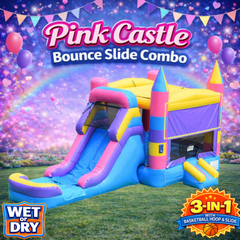 Pink Castle Bounce Slide Combo