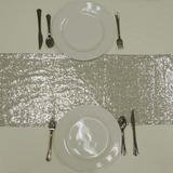 Table Runner (12' x 108' Silver Sequin)