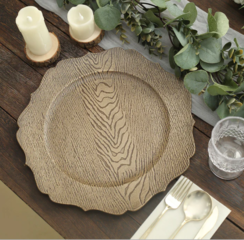 Charger Plate (Rustic Natural Wood)