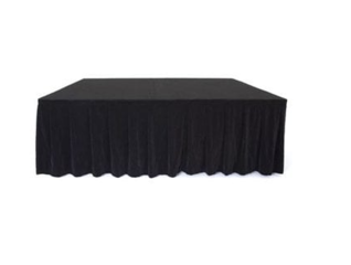 8' x 8' Stage Black w/ Black Skirt (20” high)