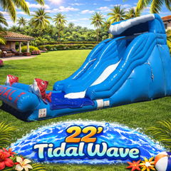 22' Tidal Wave Inflatable Water Slide Rental w/ Splash Pool