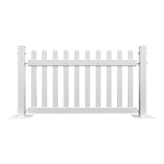 8' White Fence Panel (4' Tall)