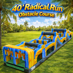 40' Radical Run Dual Lane Obstacle Course