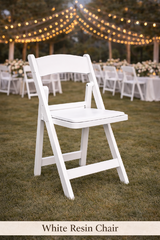 White Resin Folding Chair