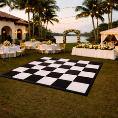 Dance Floor Rental 18’ x 18’ Black and White Checkered