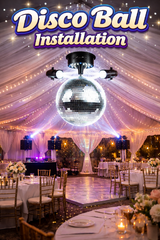 16' Disco Ball w/ Motor and Spotlight