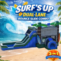 Surfs Up Dual Lane Bounce Slide Combo