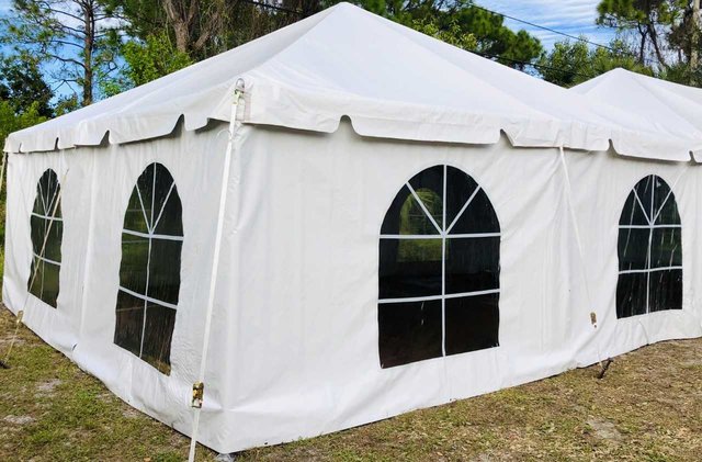 20' Cathedral Window Tent Sidewall