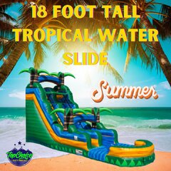 18' Tropical Water Slide