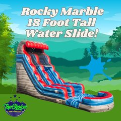 18' Rocky Marble Wave Water Slide with pool
