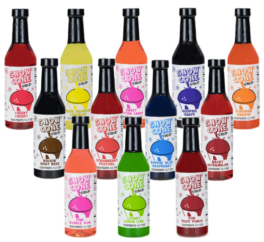 Sno-Cone Syrups 12.7 oz. (12 Pack)