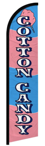 Cotton Candy Banner w/ 15 FT Feather Flag Pole