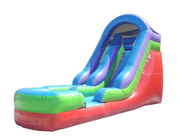 15' Retro Rainbow Inflatable Water Slide