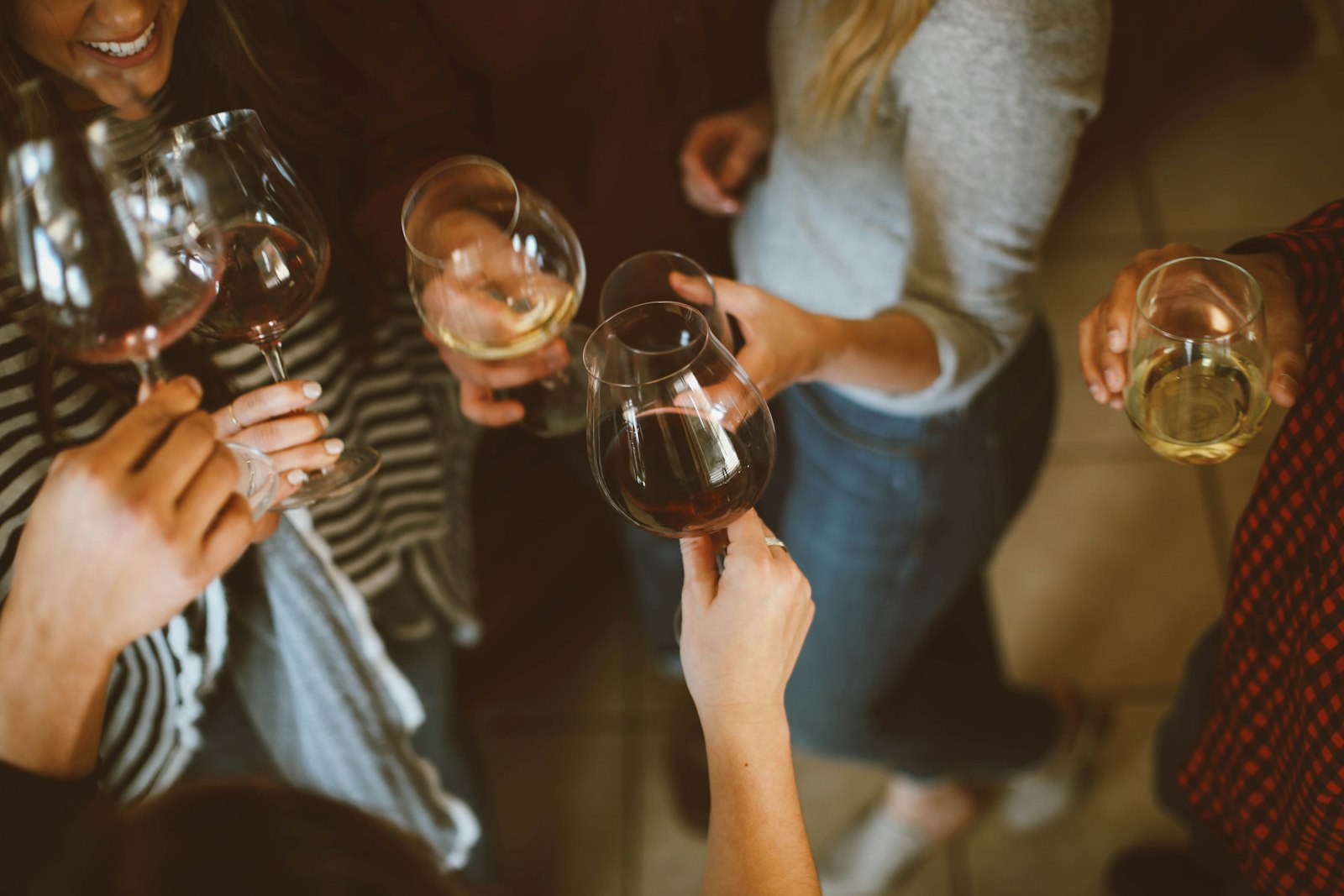 Guests raising a toast at a planned celebration