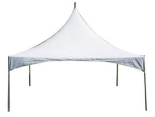 20 x 20 Tent, 6 x 8' Tables, 48 White Chairs