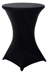 Black Spandex Linens for Cocktail Table