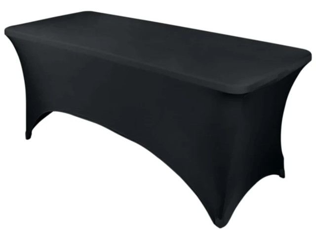 Black Spandex Linens for 8ft Table