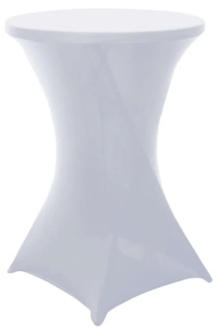 White Spandex Linens for Cocktail Table