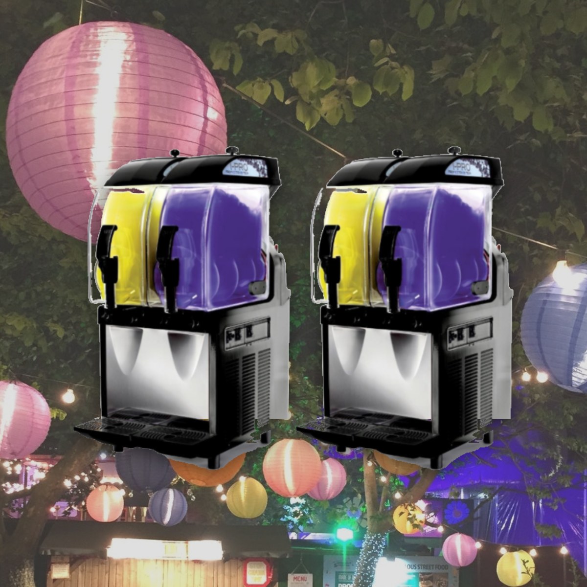 Two double-bowl margarita machines