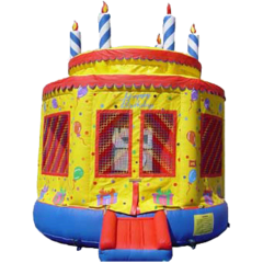 (B) Birthday Cake Moonwalk Bounce Rental